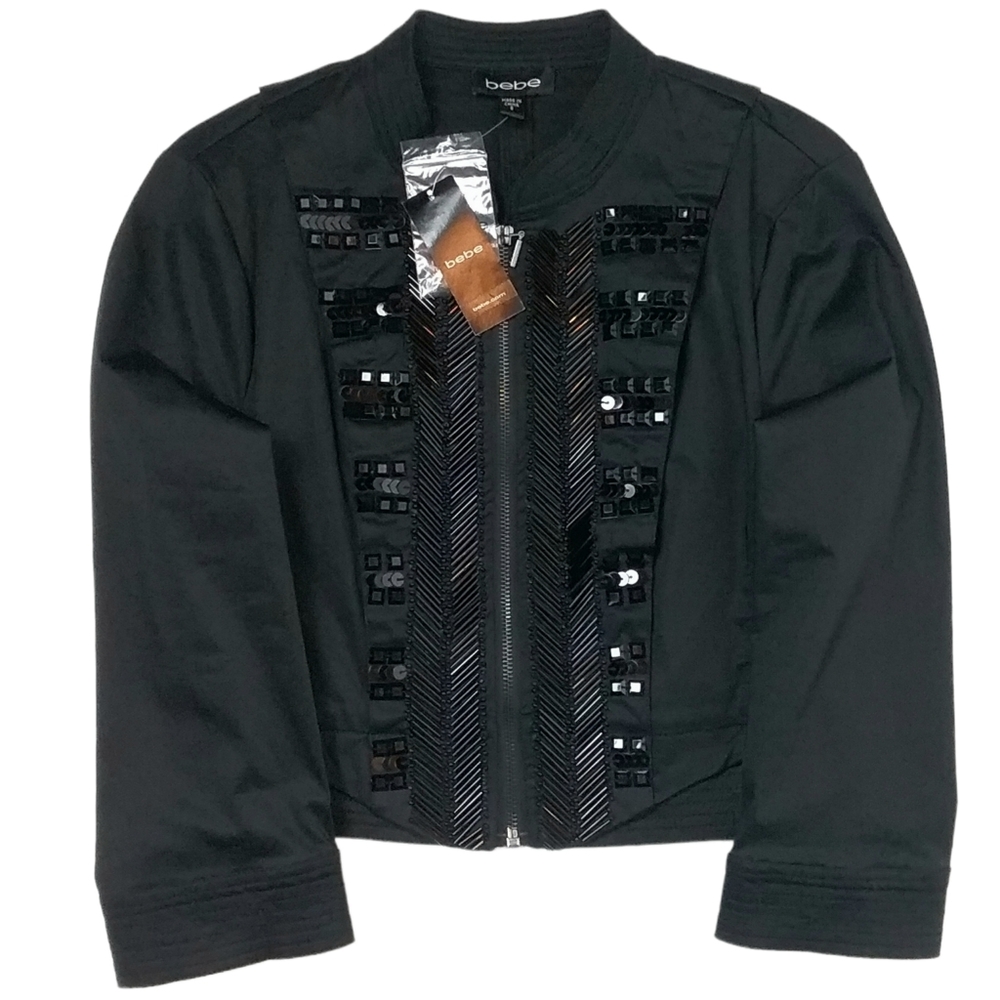 Bebe Jacket Women's Small Bang Bang Boheme Embellished Sgt Pepper